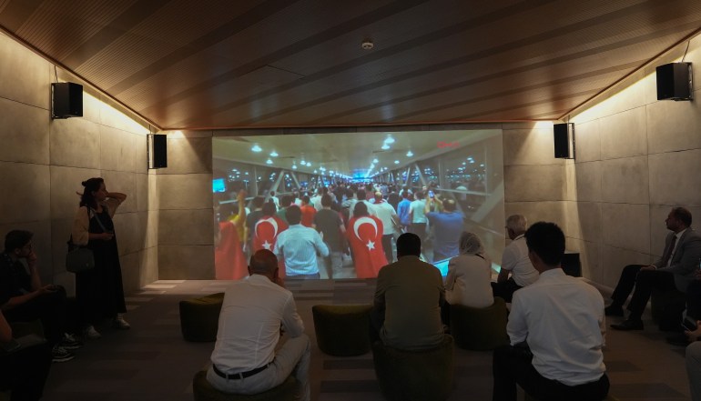 ISTANBUL, TURKIYE - JULY 14: Foreign press members from different countries visit Memory 15 July Museum within an event, organized by Turkish Presidential Communications Directorate, ahead of 15th July Democracy and National Unity Day in Istanbul, Turkiye on July 14, 2024. ( Esra Bilgin - Anadolu Agency )