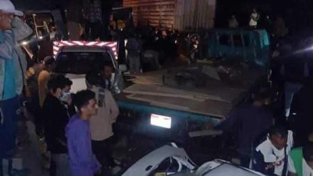 ننشر أسماء المصابين في حادث تصادم نقل وأتوبيس على طريق بورسعيد – المطرية