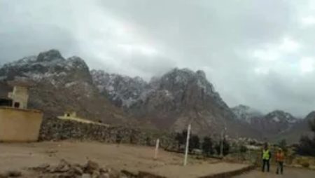 انخفاض قياسي لدرجات الحرارة في سانت كاترين اليوم