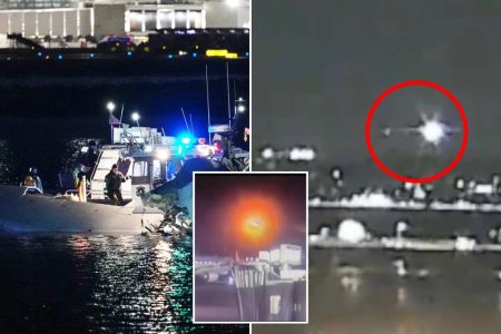 البحث والإنقاذ الجارية بعد تصادم رحلة الخطوط الجوية الأمريكية مع مروحية عسكرية في العاصمة – انظر الصور