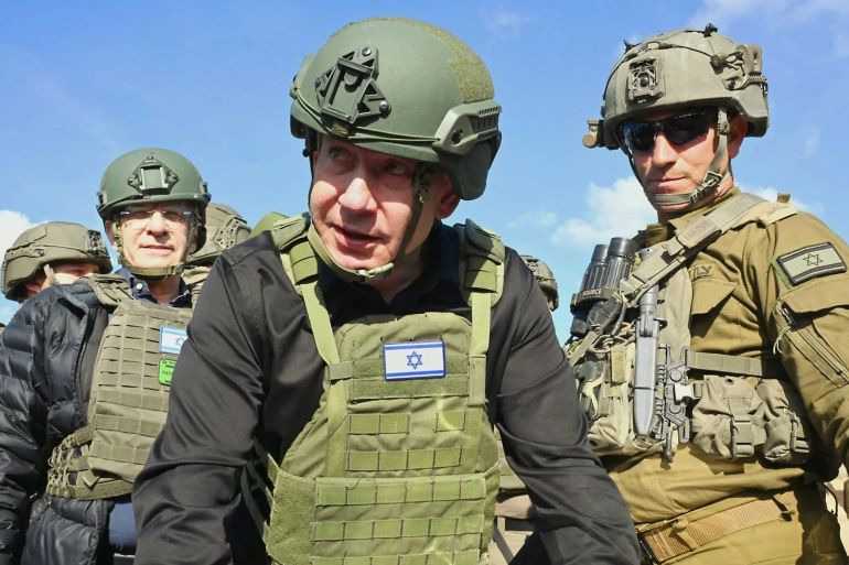 Benjamin Netanyahu visited Israeli troops in northern Gaza on Tuesday Credit: GPO/AFP