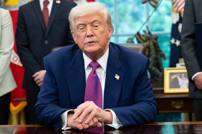 US President Donald Trump speaks while signing legislation relating to household consumer energy policies, in the Oval Office of the White House in Washington, DC, on May 9, 2025. (Photo by SAUL LOEB / AFP)