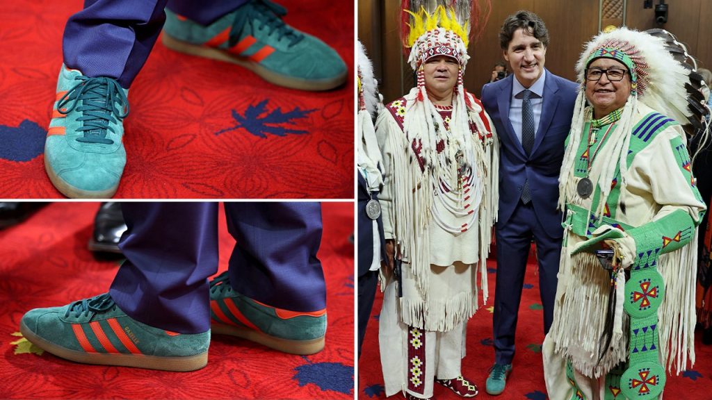 أحذية Trudeau Neon Sneakers تسرق الأضواء خلال زيارة الملك تشارلز الكندية