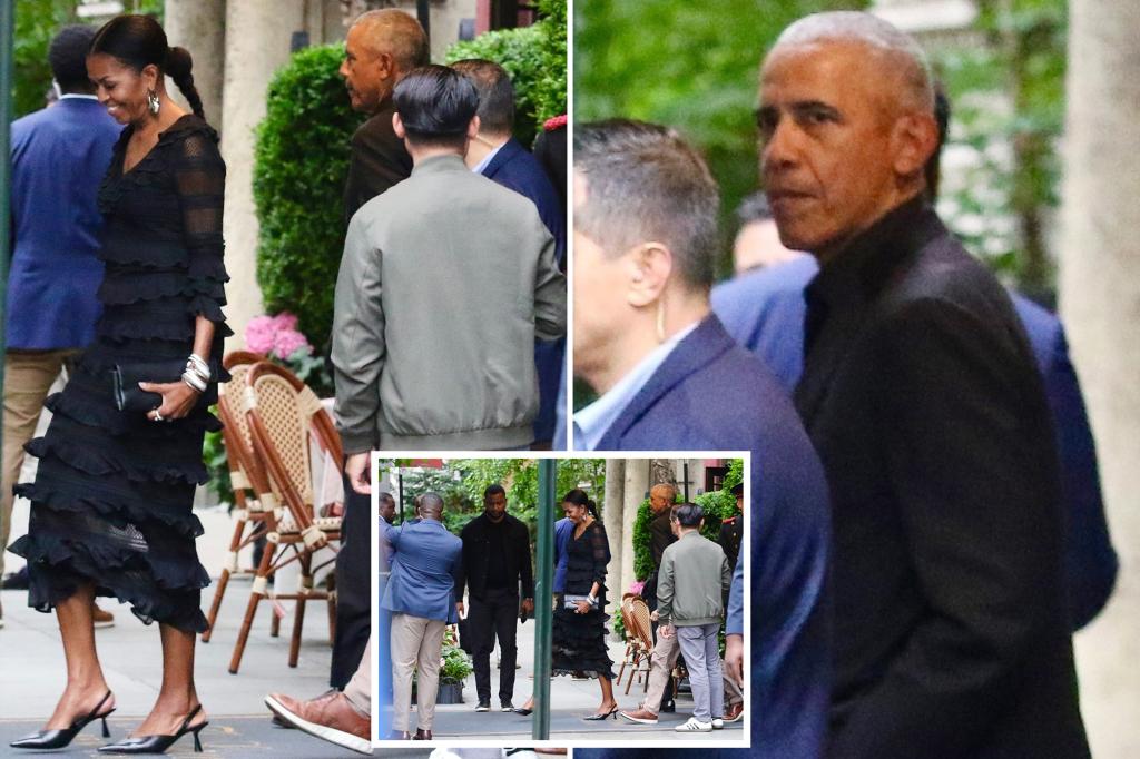 رصدت باراك وميشيل أوباما في ليلة تاريخ فاخرة في مدينة نيويورك بينما تحوم شائعات الطلاق