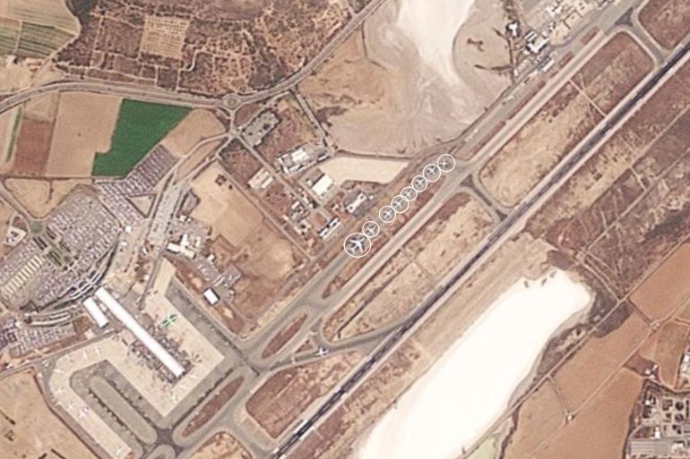 ****داخلية*** (تواجد الطائرات الإسرائيلية في مطار لارنكا 13 يونيو / المصدر: بلانيت)