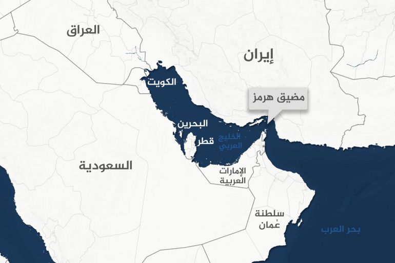 تصميم خاص - خريطة مضيق هرمز