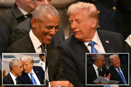 دعا ترامب أوباما إلى ملعب الجولف الخاص به خلال جنازة جيمي كارتر