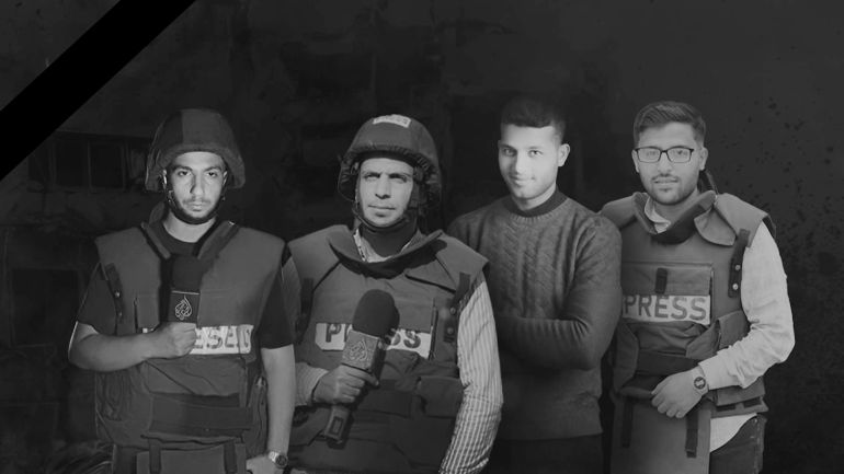 فريق الجزيرة الشهداء في غزة