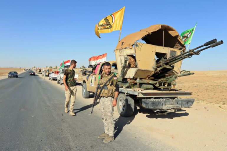 ضغط أميركي وبريطاني لحل الحشد وعدم تشريع قانونه وكالات Shi'ite Popular Mobilization Forces (PMF) are seen in Zumar, Nineveh province, Iraq October 18, 2017. REUTERS/Ari Jalal