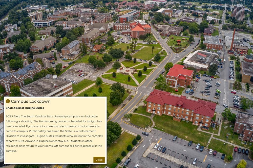 حرم جامعة ولاية ساوث كارولينا على تأمين بعد إطلاق النار