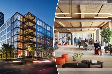 داخل مبنى مكاتب FAT Village الجديد في فورت لودرديل