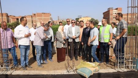 محافظ المنوفية يتفقد إنشاءات مدرسة بركة السبع للغات باستثمارات 29 مليون جنيه