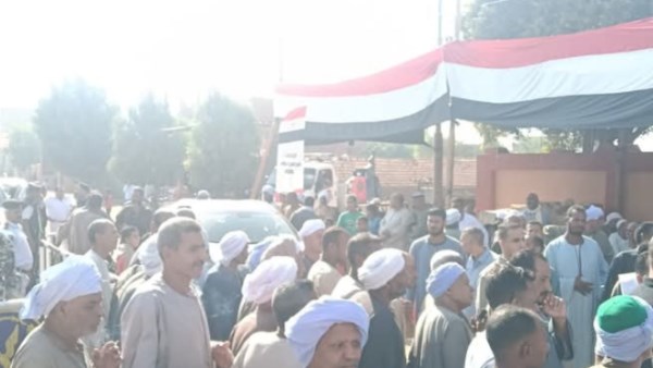 توافد الناخبين على لجان الاقتراع للإدلاء بأصواتهم في انتخابات مجلس النواب بأسوان.. شاهد