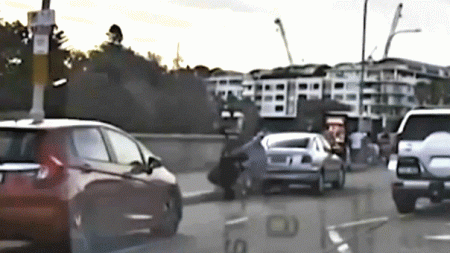 مواطنون يواجهون مسلحًا متطرفًا في هجوم (بوندي بيتش) الإرهابي.