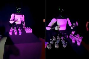 روبوت تسلا يحرج إيلون ماسك ويسقط بشكل مفاجئ في إحدى الحفلات