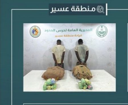القبض على مخالفين من الجنسية الإثيوبية لتهريبها 30 كيلوجرامًا من القات في عسير