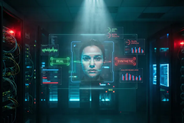 كيف ساهم الذكاء الاصطناعي في عدم التفريق بين الوجوة الحقيقية والوجوه المزيفة المصدر: الجزيرة - مولدة بالذكاء الاصطناعي