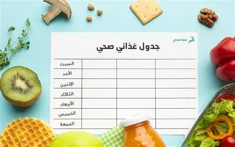 جدول نظام غذائي صحي للتخسيس في أسبوع بطريقة سهلة