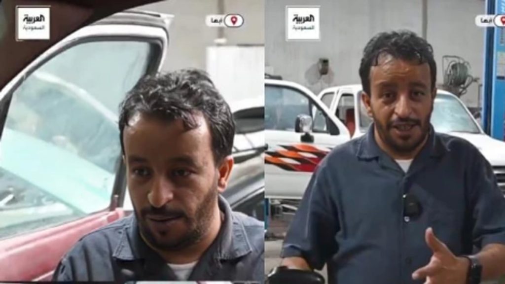 مواطن في أبها يقود السيارة بالذكاء الاصطناعي دون لمس المقود