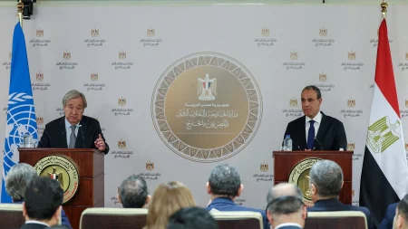 غوتيريش يبحث قضايا غزة وسد النهضة في القاهرة